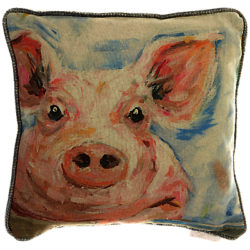 Voyage Nosey Piggy Cushion